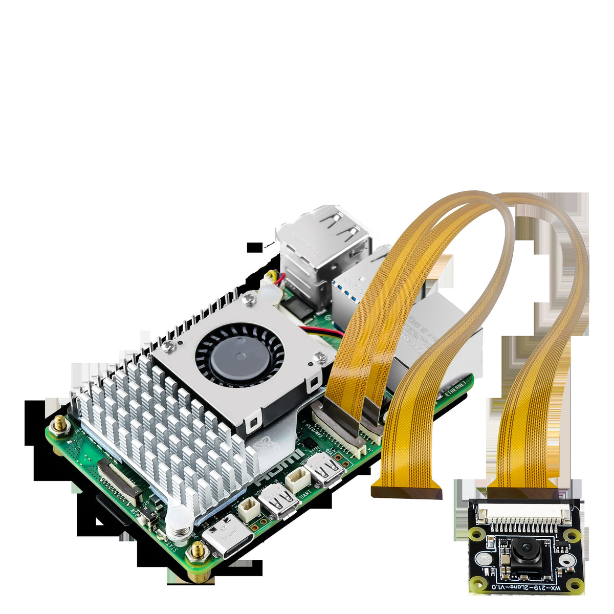 Módulo de cámara CSI OV5647 5MP para Raspberry Pi 4B/5B – 1080p 30 fps, gran angular 150°, cable FPC plug-and-play – IA, seguridad y robótica