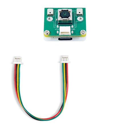 OV5695 camera board front view with connector and multicolor cable