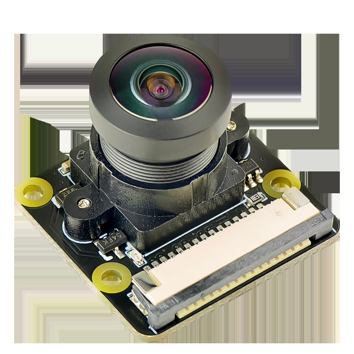 Módulo de cámara CSI OV5647 5MP para Raspberry Pi 4B/5B – 1080p 30 fps, gran angular 150°, cable FPC plug-and-play – IA, seguridad y robótica